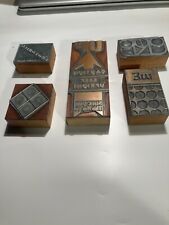 Lot Of 15 Vintage Letterpress Advertising Printing Blocks