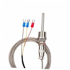 Rtd Pt100 Temperature Sensor Probe 3 Wires 2m Cable Thermocouple -58572f 