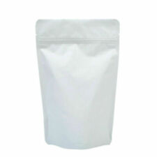 50 Large 10 X 13 X 4 56oz Matte White Foil Stand Up Zip Lock Bags Pouch