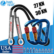 Carabiner Lock Prusik Loop Pre-sewn Rope Spliced Eye-to-eye Cord Climbing Gear