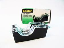 Scotch Tape Dispenser Ds520 Transparent Top Weighted Non-skid Base Black - New
