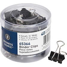 Business Source Small 34wide Binder Clips Pack Of 40