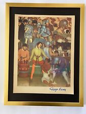 Diego Rivera Original 1946 Mexican Master Signed Vintage Print Mexico