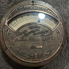 Antique Vintage Large Weston Electric Meter Ammeter