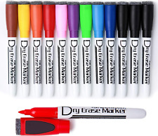 Magnetic Dry Erase Markers With Eraser Low Odor Fine Tip Whiteboard Pens Pack