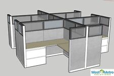 Refurbished Herman Miller Ao2 Office Cubicle Workstations