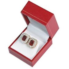 Red Earring Gift Boxes Classic Leatherette Wholesale 1 2 6 12 24 48 96 144 Pcs