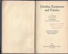 Grinding Equipment And Practice International Textbook Mail Order Course 1941 Hc