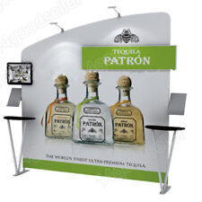 10ft Portable Trade Show Displays Pop Up Stand Booth Exhibit With Tv Bracket