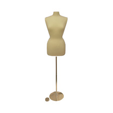 Female Dress Form Pinnable Mannequin Torso Size 10-12 With Round Metal Base