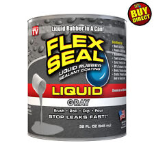 Flex Seal Liquid - Liquid Rubber Sealant Coating - Jumbo 32oz Gray