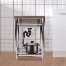Commercial Kitchen Sink Stainless Steel Dishwash Bowl Basin 43 X 33 X 20cm