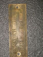 3 12 Hp Hercules Economy Xk Hit Miss Gas Engine Tag Name Plate