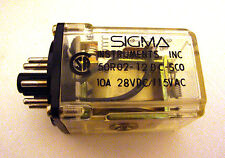 Sigma 50r02-12dc-sco Relay Dpdt 12vdc 10 Amp Contacts - New
