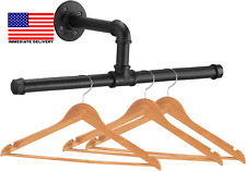 Industrial Pipe Floating Clothing Rack Wall Mounted Commercial Or Residential W