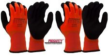 2-gl505 Orange Thermo Latex Waterproof Insulated Winter Work Gloves Fully Coated