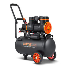 Vevor Air Compressor 6.3 Gallon 1450w 3.35 Cfm 90psi 70 Db Ultra Quiet Oil Free