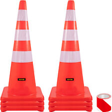 Vevor 36 Orange Safety Traffic Cones Fluorescent Reflective Parking Cone 6pack