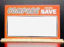 New Item 12 Pack Compare Save Large 11x7 Retail Store Sale Price Signs