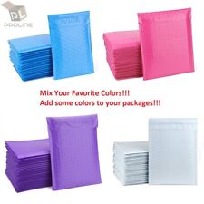 Mix Your Color 50 Poly Bubble Shipping Envelopes Mailers 000 Extra Wide 4 X 8