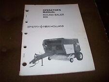 New Holland 858 Hay Round Baler Operators Manual