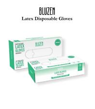 Bluzen Disposable Latex Gloves Premium Extra Strong Powder Free X100 Pcs