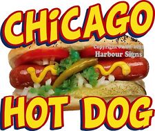 Chicago Hot Dog Decal Choose Size Food Truck Concession Stand Sticker Hd