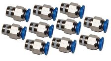 10 Pneumatic 14 Tube X 18 Npt Male Connector Push In To Air Connect Fitting