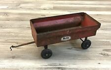 Vintage Farm Equipment Tractor Red Pull Behind Trailer