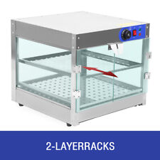 2-tier 750w Commercial Countertop Food Pizza Warmer Display Cabinet Case