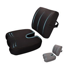Memory Foam Seat Cushion Back Lumbar Support Pillow For Office Chair Car Seats