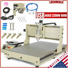 Usb 4axis Cnc 6090 Router Milling Engraver Machine Carving Cutting Machine 2200w