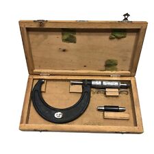 Helios 2-3 Micrometer With 2 Standard Wrench Ratchet Thimble In Wooden Case