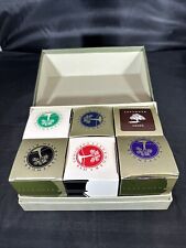 Levenger Ink Well For Fountain Pen Box-6 Pc Brown Green Red Purple Black Blue