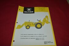 Oliver Tractor 550 Tractor 588 Loader 510 613 Backhoe Brochure Fcca