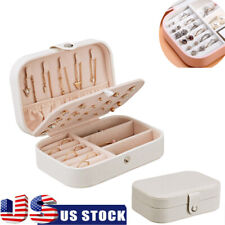 2 Layers Jewelry Ring Display Organizer Tray Holder Earrings Storage Boxes Case