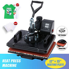 360 Swing-away Heat Press Machine 1250w T Shirt Press W 12x15in Heat Pad More