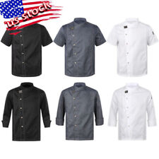 Us Chef Coat Unisex Women Men Chef Coat Cook Jacket Restaurant Workwear Uniform