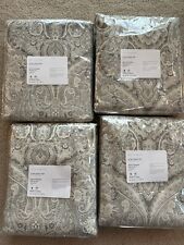 Pottery Barn Mackenna Pole Top Drape 96 X 50 In Taupe Set Of Four Panels New