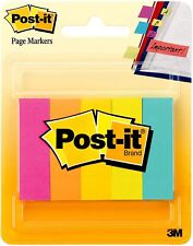 Post-it Page Markers Assorted Colors 12 In X 2 In 50 Sheetspad 5 Padspack