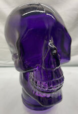 Glass Skull Dark Purple Life Size Mannequin Skeleton Head For Decor Hats Wigs