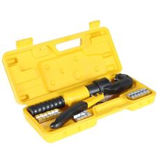 Hydraulic Crimper Crimping Tool W 9 Dies Wire Battery Cable Lug Terminal 5 Ton
