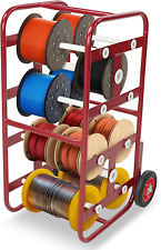 Bisupply Wire Spool Rack Cable Caddy Red - Wiring Spool Dispenser Bulk Cable Ho