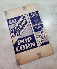 1930s Eat French Fried Pop Corn Box Old Theater Stock Movies Concessions Vtg