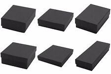 Lot Of 100 Black Matte Kraft Cotton Fill Jewelry Gift Boxes Choose Size