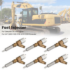 6pcs Fuel Injectors 3264700 Fit Caterpillar C6 C6.4 Fit Cat 320d Excavator