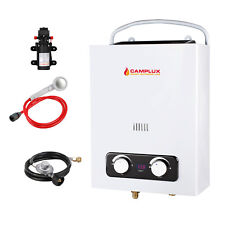 Camplux Mini Portable Gas Water Heater 1.5 Gpm Tankless Outdoor Shower Kit Pump