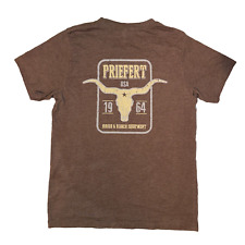 Priefert Rodeo Ranch Equipment Brown Western Tshirt - M