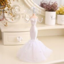 White Wedding Mannequin Dress Jewelry Earring Necklace Stand Display Holder