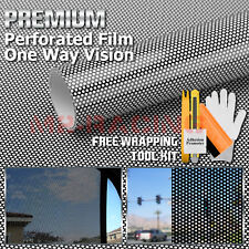 One Way Vision Black Perforated Print Media Vinyl Window Sticker Sheet Film